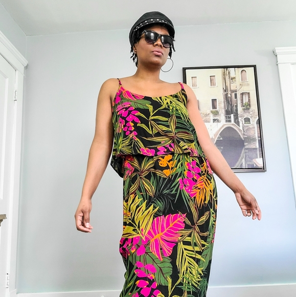 European Tropical Print Midi Dress, 12 - Picture 8 of 10